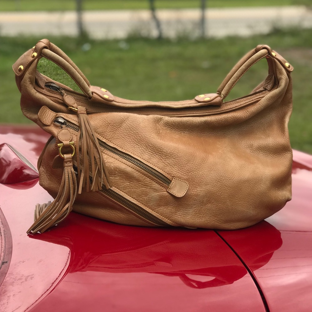 Salvatore Ferregamo BrownLeather Hobo Rare Handbag